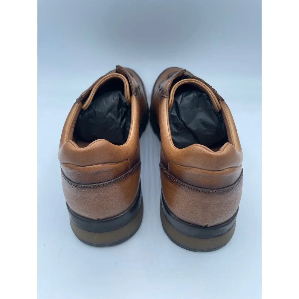 Mezlan Durban Tan‎ Leather Luxury Sneakers Made in Spain 20397 Mens 9.5M